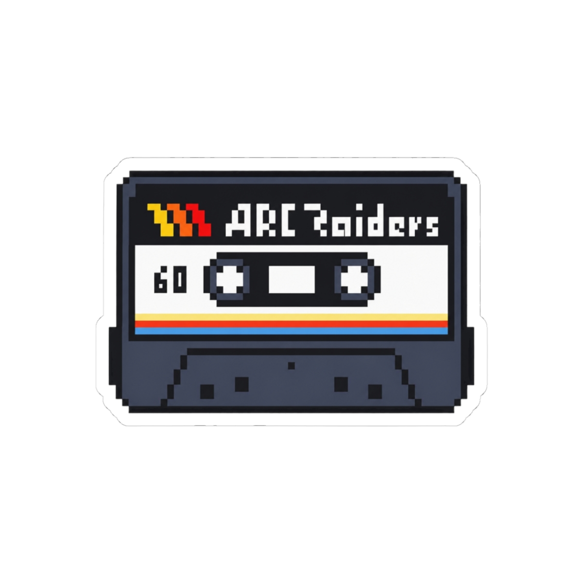 Arc Raiders Cassette Sticker | Retro Gaming Vinyl Decal